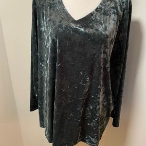 J Jill stretch velvet to Sz 2X gray/green